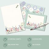 TGSC Wild Harmony Gifted Stationery Set with Gold Pen, 32 A5 Sheets & 16 view 4