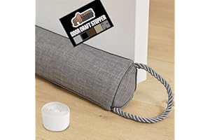GORILLA GRIP Door Draft Stopper for Bottom of Doors, Sweep Weather Stripping Seal Noise, Cold Air Blocker, Soundproofing, Warm Air Sealer, Easy Install Gap Filler, Home Essentials, 32 Inch, Gray