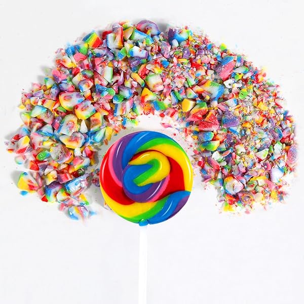 BIG SIZE! 24 PACK TWISTY LOLLIPOP, SWIRL LOLLIPOP, RAINBOW TWIST AND SWIRL LOLLIPOPS INDIVIDUALLY WRAPPED BULK, KID’S LOLLIPOPS CANDY FOR BIRTHDAY, NET 17G MIXED FRUIT FLAVOR