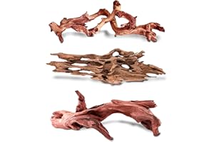 HEMYIS Natural Wood Coral Driftwood for Aquarium Fish Tank Decor,Assorted Three Kinds of Trunk Driftwood Branch for Reptile Decor (Mixed Wood(8-12 Inch)-3 PCS)