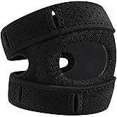 Knee Brace for Women & Men - Adjustable Support with Side Stabilizers & Patella Gel Pad - Relief for Meniscus Tear, Arthritis, Injury Recovery - Runnings, Workout (Black)