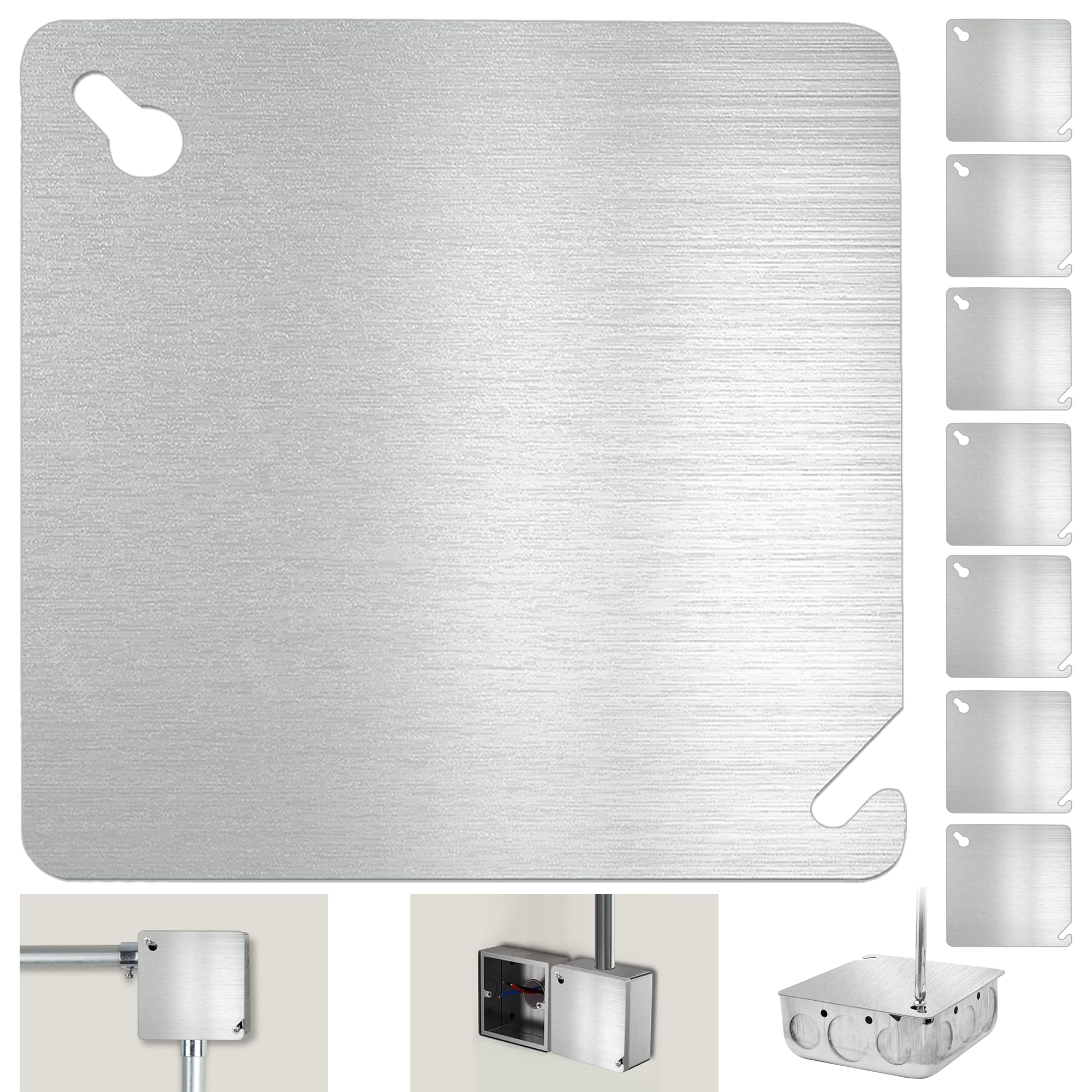 Hubbell RACO 2-Gang Square Gray Metal Electrical Box Cover 8753 At