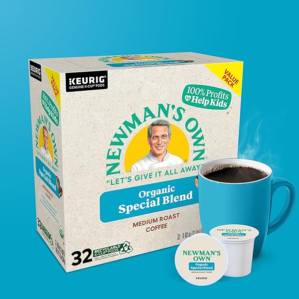 NEWMAN’S OWN ORGANICS NEWMAN’S SPECIAL BLEND, KEURIG SINGLE-SERVE K-CUP PODS, MEDIUM ROAST COFFEE, 32 COUNT