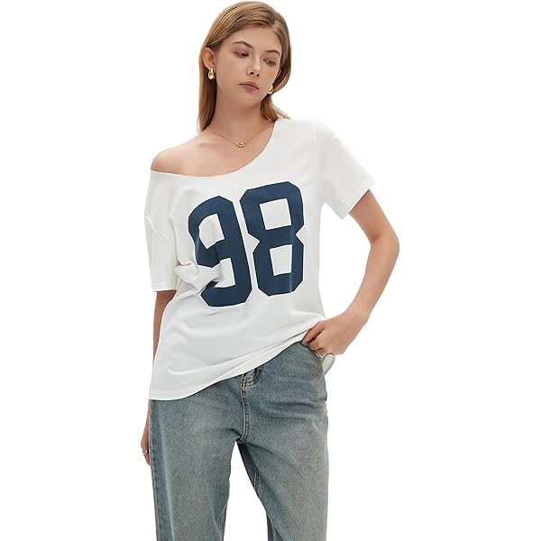 トップス s/e/o OFF-SHOULDER STRIPE T-SHIRT Buttery Soft Off Shoulder Shirt – SUUKSESS