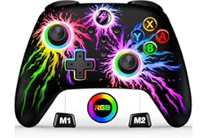 EXTREMECOOL Wireless Switch Controllers for Nintendo Switch Controller/Switch Lite/OLED, RGB Switch Pro Controller support iOS/Android/PC, Switch Remote Gamepad with Macro/Turbo/Motion Control/Vibration/Wake Up