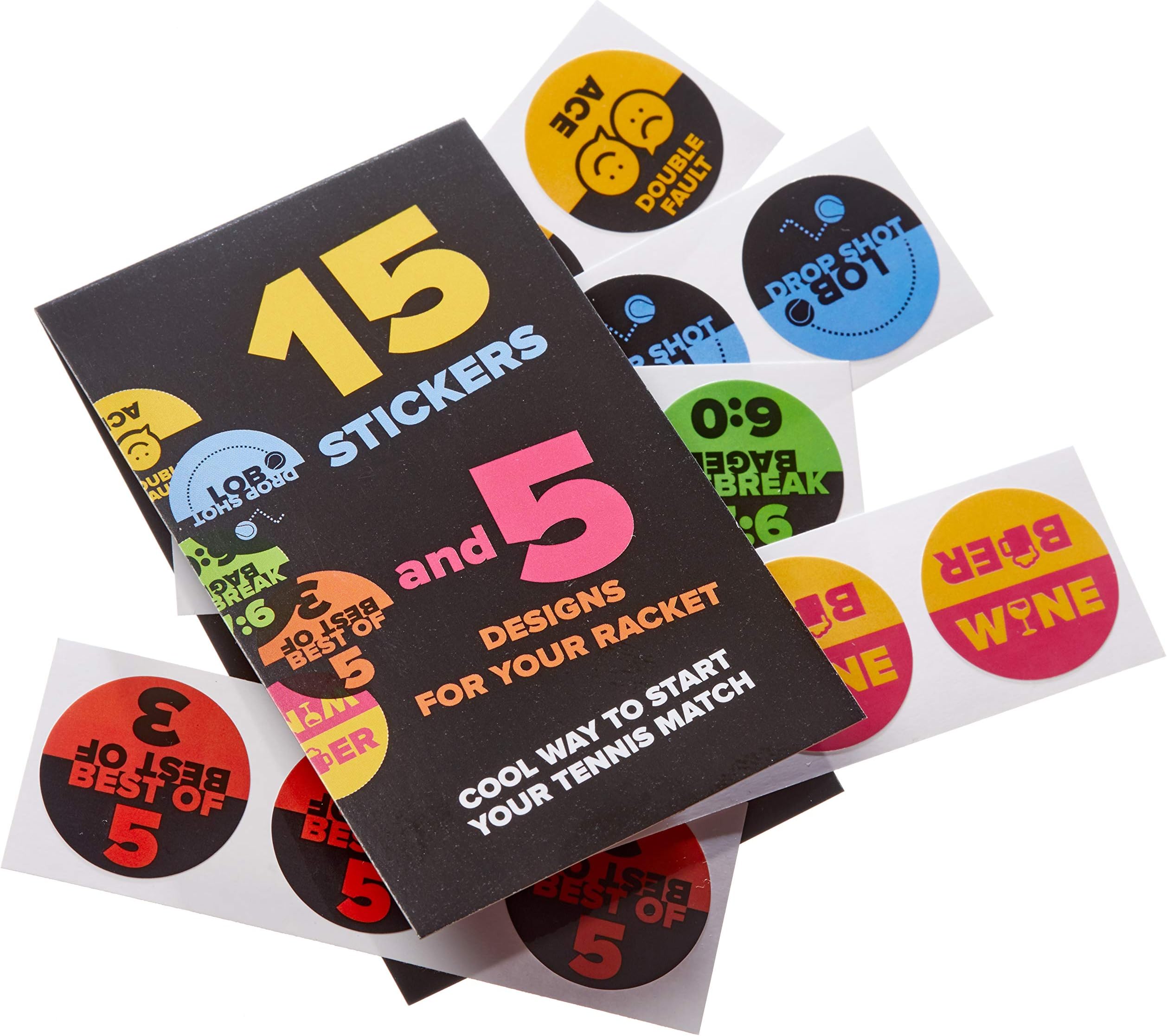 Fun Stickers for Tennis Rackets. Win The Advantage of Serving First