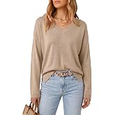Arach&amp;Cloz Women's Wool Blend Oversized V Neck Fall Casual Pullover Sweater | Soft&amp;Breathable Pullover, Long Sleeve, Business Casual, Work Top, Teacher Outfits, Fashion Clothing 2026