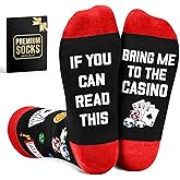 Casino Gifts - Light Up Socks for Men, Unique Gambling Gifts for Casino Lovers, Perfect Las Vegas Souvenirs, Poker Accessories for the Gambling Ideal gift for Gamblers, Lucky Poker Socks