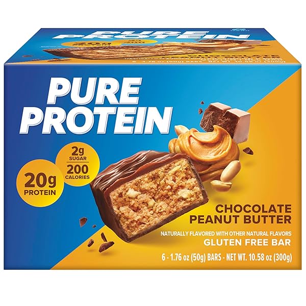 PURE PROTEIN BAR, CHOCOLATE PEANUT BUTTER, 1 PACK 6 COUNT