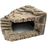 Resin Reptile Hideouts Cave Habitat Decor, B- Extra Large | For Gecko, Leopard Lizards, Toad, Turtle