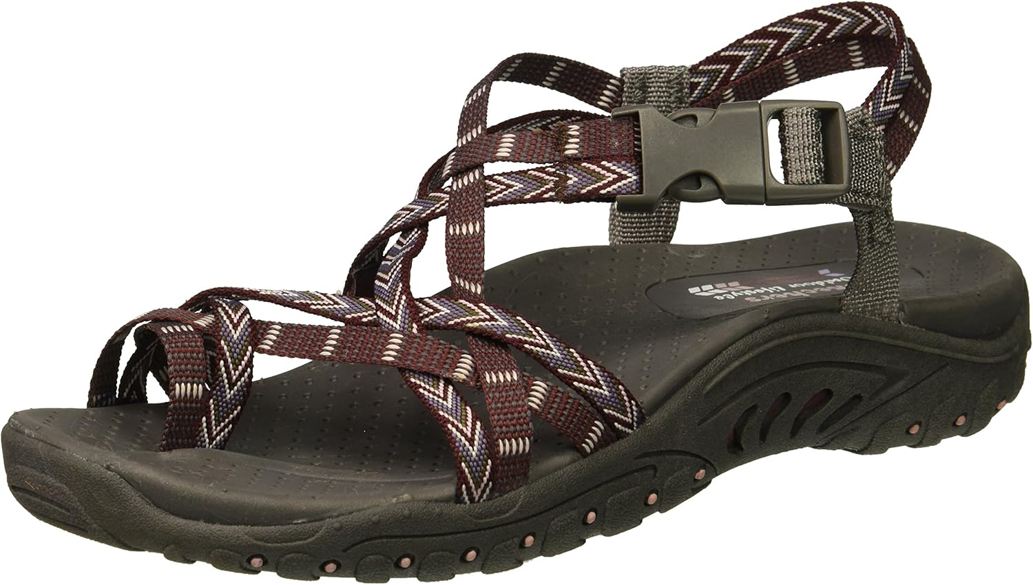 Amazon.com | Skechers Reggae-Soundstage Open Toe Thongs Sandals Shoes Womens | Sandals