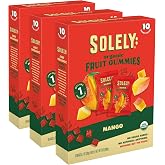 SOLELY - Organic Mango Whole Fruit Gummies (Pack of 3 Boxes, 10 Bags per Box) - School Snacks - Healthy Snacks for Adults & Kids - Non GMO, Vegan Snacks, Shelf Stable - 30 Bags