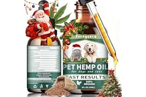 FUZZYCARE Hemp Oil for Dogs & Cats, Anxiety & Stress Relief Drops with Omega 3-6-9,Hemp Oil Helps with Pain, Stress, Sleep, Arthritis, Seizures Support, Calming Pet Supplement for Small & Large Pets