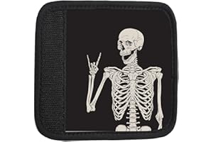 TPOAEL 2 Pack Luggage Handle Wrap Travel Tags - Set of Luggage Tags for Suitcases, Identifiers, Marker, and Handle Covers - Cruise Accessories and Travel Gifts（Skull Human Skeleton