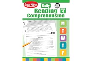 Evan-Moor Daily Reading Comprehension, Grade 4 - Homeschooling & Classroom Resource Workbook, Reproducible Worksheets, Teaching Edition, Fiction and Nonfiction, Lesson Plans, Test Prep
