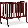 Dream On Me 2-in-1 Folding Birch Portable Crib, Cherry