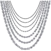 Nuragold 14K Real White Gold Rope Chain Diamond Cut Necklace (1.5mm-7mm) | Made in Italy &bull; Men &amp; Women &bull; Available in 14"-30" &bull; Widths 1.5mm-5mm &bull; Fine Jewelry