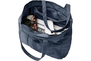 Bagelite Extra Large Canvas Tote Bag for Women Men, Utility Work Bags with Zipper