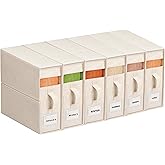 6Pack Linen Sheet Organizers and Storage - King/Queen Size Sheet Storage Organizer with Window, Foldable & Dustproof Sheet Organizer for Linen Closet for Summer Blankets & Sheet Sets,Off-white