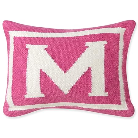 Jonathan Adler Letter Baby Pillow Pink Monogrammed M Amazon Co