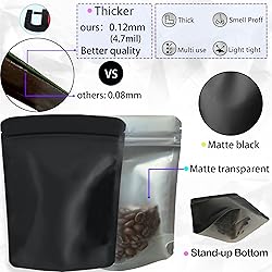 YINGZON 100 Pack Reusable Mylar Bags, 3.62 x 5