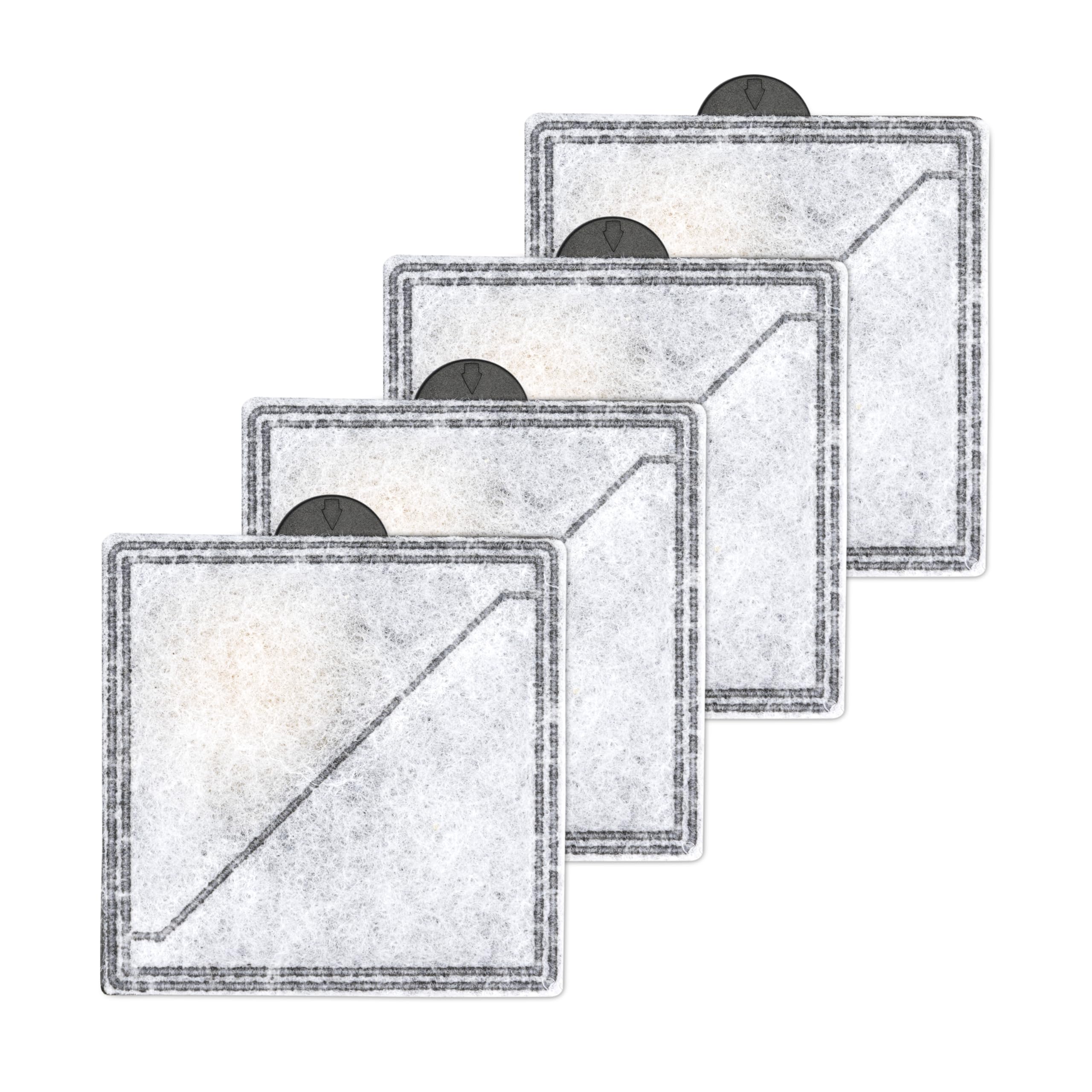 Ion-X Pet Fountain Filters, 4-Pack, Dual Filtration for Cleaner and Fresher Water, Replacement Water Filter for PetSafe Outlast Pumpless and Viva Water Fountains