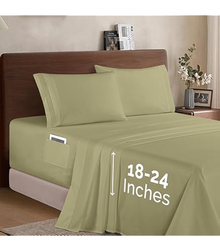 Elegant Comfort - Juego De Sábanas, 4 Piezas Con Bolsillos Profundos