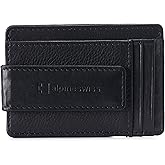 Alpine Swiss Harper Mens RFID Slim Money Clip Front Pocket Wallet Minimalist Leather ID Card Holder | RFID, Slim, Money Clip, Front Pocket, Minimalist, ID Card Holder