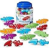 Learning Resources Snap-n-Learn Alphabet Alligators, Fine Motor Toy, 26 Double-Sidedpiece, Ages 18 Months +, Multicolor