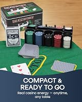TANNESS 200 Pcs Poker Set with Chips Mat Tin Box Casino Texas Holdem view 7