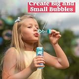 JOYIN 12 Pack Bubble Bottles 60ml Rainbow Design Wands Party Kit view 4
