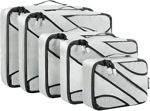packing cubes with ykk zippers