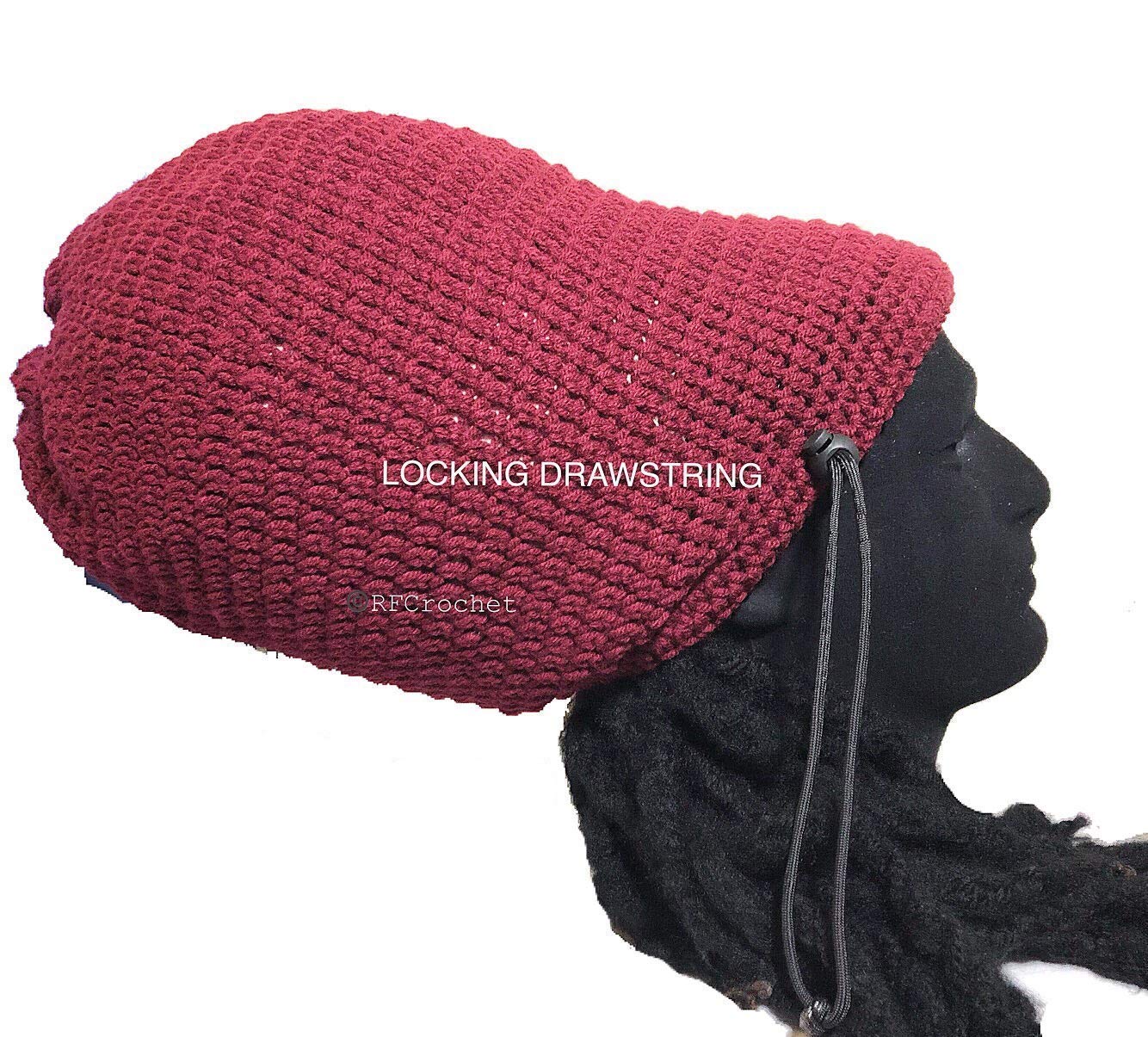 burgundy crochet hat