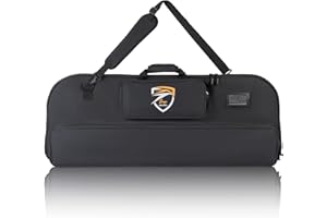 SUNYA Compound Bow Case with Molle System - Neoprene Bow String Protection & Padded Shoulder Sling - Soft Carrying Case for Archery Accessories, Equipment