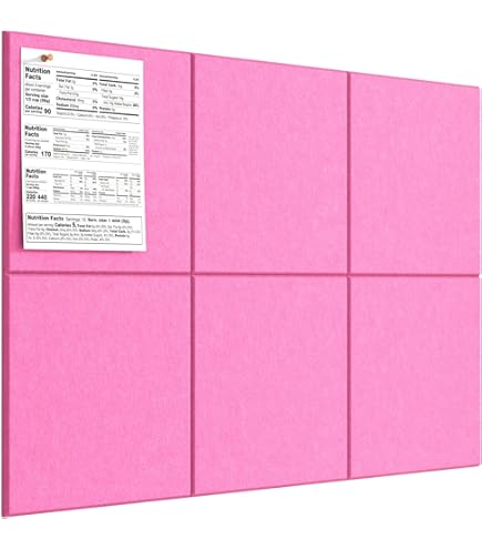 Tablero De Corcho Grande De Fieltro Blanco | 6 Paneles De 30x30 Cm Con Adhesivos Extraíbles | Para Pared, Oficina O Colegio