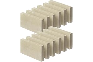 Protalwell Woodstove Firebricks, Fire Bricks, Size 9" X 4-1/2" X 3/4", High Temperature Resistant Fire Bricks Replacement for Wood Stoves, 12 Pieces
