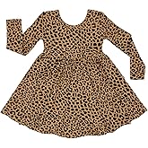 Little Sleepies Long Sleeve Twirl Dress for Girls - Viscose from Bamboo Toddler Dresses w/Pockets & Tagless Comfort