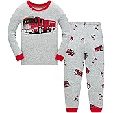 Popshion Little Boys Pajamas Sets Glow in Dark Dinosaur 100% Cotton 2 Piece Toddler Clothes Kids Pjs Sleepwear Size 2-10T