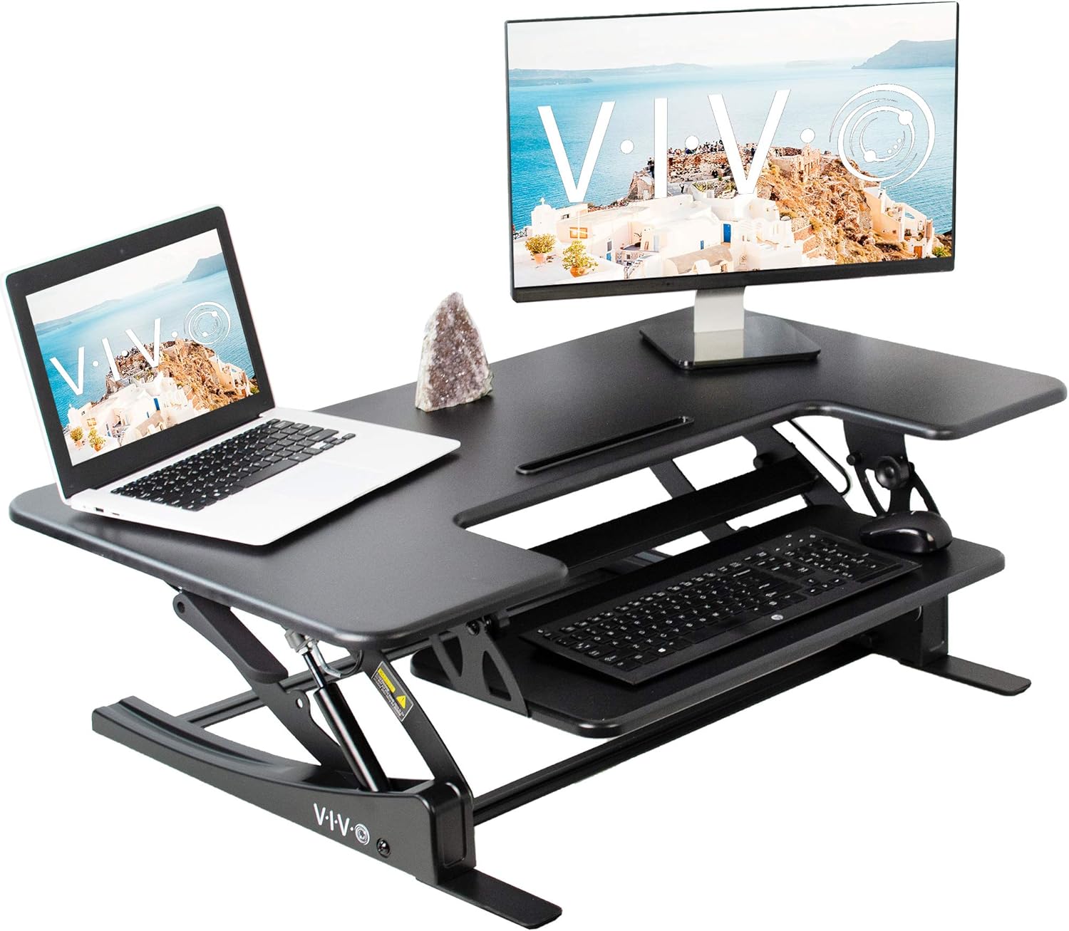 Best 40 wide platform height adjustable standing desk riser