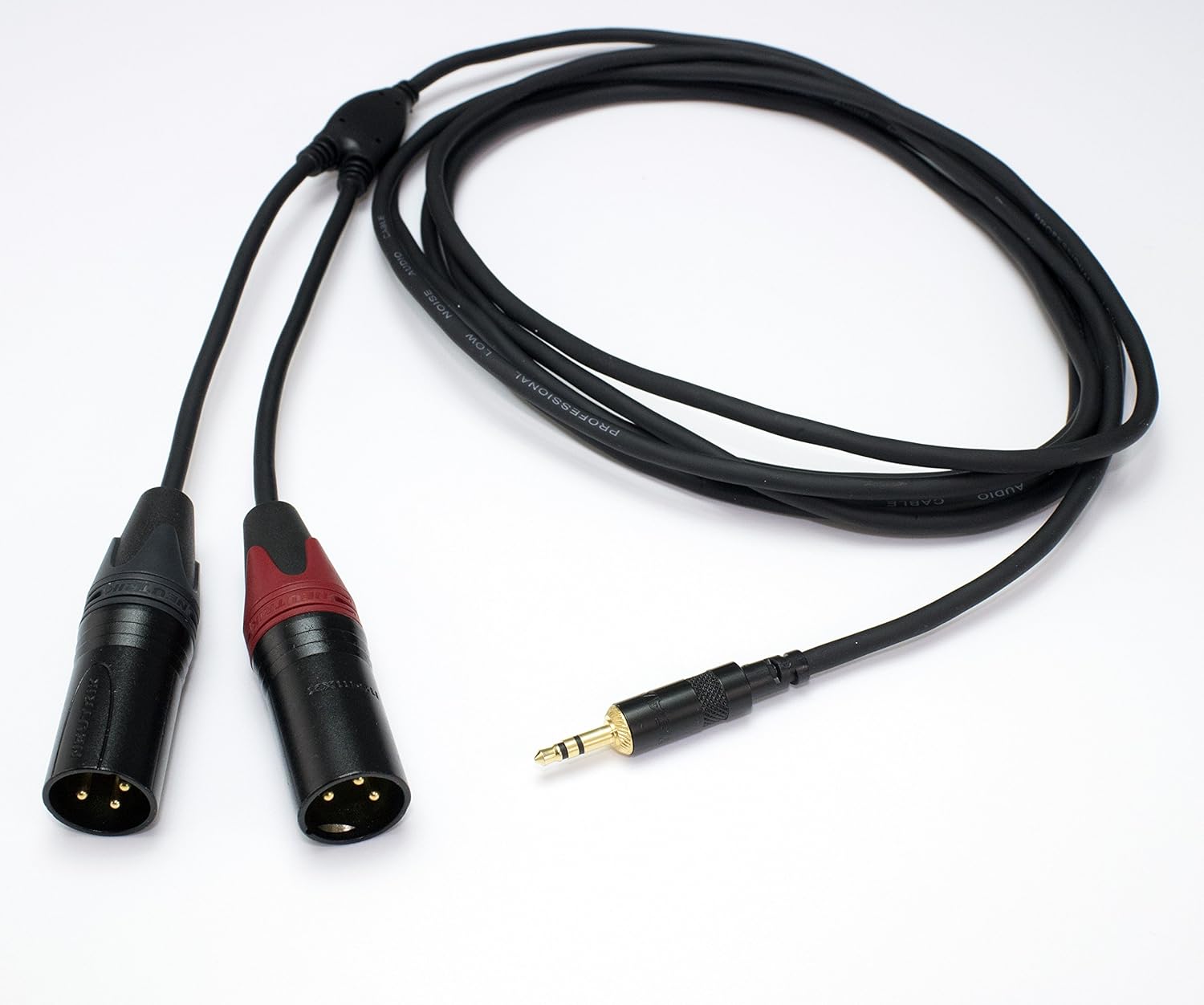 Neutrik Mini Jack 3.5mm to 2 x Male XLR Cable Audio Stereo Ipad/Iphone