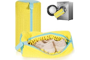 ZHAYAO Shoe Washing Machine Bag, Invisible Zipper Side Opening Shoe Laundry Bags for Washer and Dryer, Sneaker Washing bags, 2 Pack Reusable Shoe Cleaning Bag for All Shoe Sizes