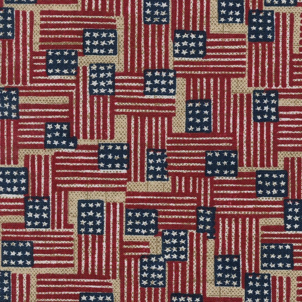Longaberger Darning Basket Old Glory Flag Fabric