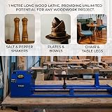 T-Mech Wood Lathe 1m Variable Speed 400W Max Ø350mm Chisels Included view 5
