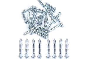 PAICK Zinc Plated Steel Bolt, Heavy Duty Hollow Drive Wall Anchor Screw Set, Molly Bolts for Metal, Drywall, Plaster and Tile, 30pcs M5x52