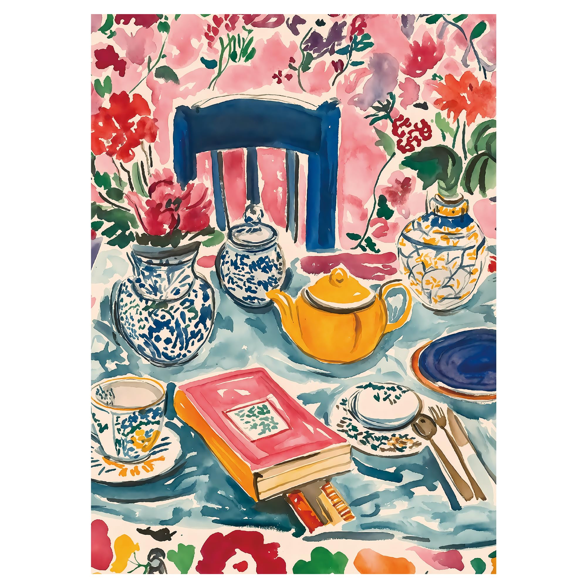 Graphinee Jigsaw Puzzles for Adults 1000 Pieces, Art Table Puzzle, Watercolor Painting as Home Wall Decor for Family Challenging Games