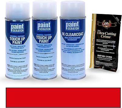Amazon Com Paintscratch Touch Up Paint Tricoat Spray Can Car Scratch Repair Kit Compatible With 2018 Nissan 370z Dynamic Sunstone Red Tricoat Color Code Nba Automotive