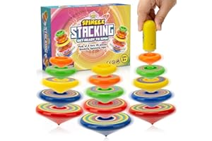 IPIDIPI TOYS Spineez Stacking Spinning Tops for Kids – Set of 3, 15-Piece UFO Spinner Toys – Ideal Stocking Stuffers for Kids, Birthday Party Favors, Goodie Bag School Prizes for Boys & Girls