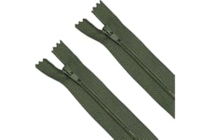 Seeking ROAM Standard Zippers, Nylon Coil, 2 Pieces (Olive Military Green, 18” Inches)
