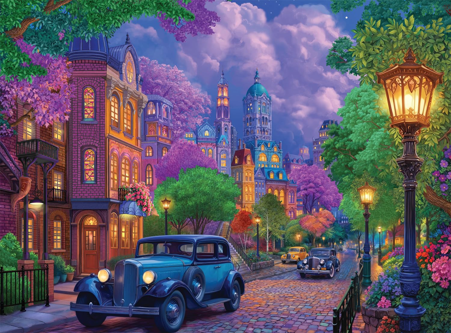 Photo 1 of Buffalo Games - Bigelow Illustrations - Night and Day - City at Dusk - 1000 Piece Jigsaw Puzzle for Adults - Challenging Puzzle Perfect for Game Nights - Finished Size is 26.75 x 19.75