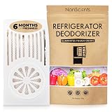NonScents Refrigerator Deodorizer – Odor Eliminator for Fridge & Freezer – Outshines Baking Soda & Deodorizer with Activated Charcoal – Unscented & Long-Lasting, Freshen Refrigerator